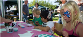 Kids Painting Arts and Crafts at a Fair