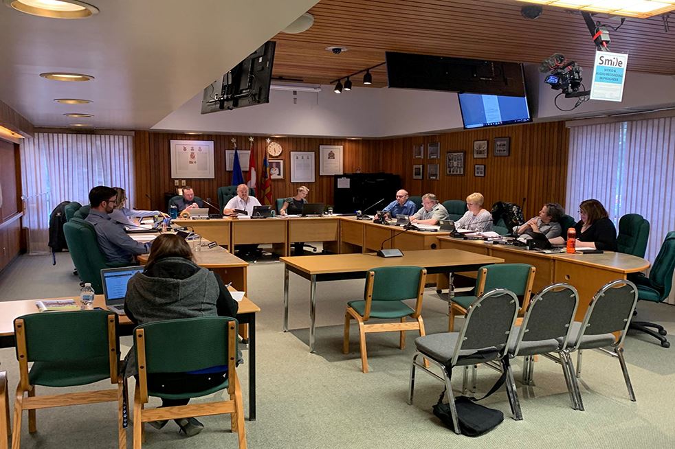 City council meeting in council chambers