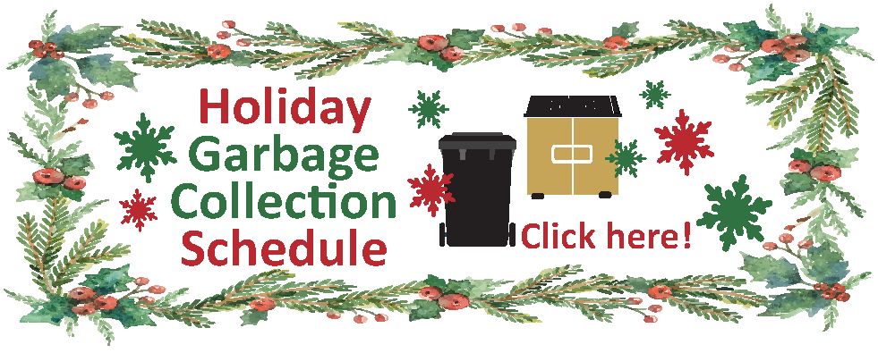 Holiday Garbage Schedule 353 x 142