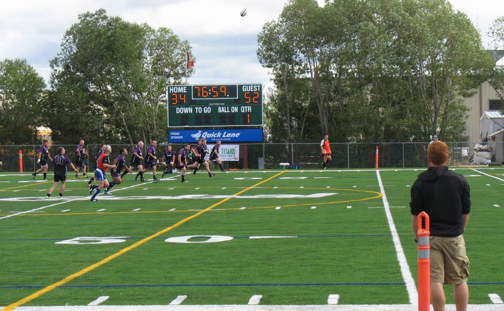 Activities on One of Lacombes Sports Fields